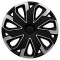 AutoStyle AutoStyle 4-Delige Wieldoppenset Ultimo 16-inch zilver/zwart