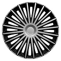 AutoStyle AutoStyle 4-Delige Wieldoppenset Dakota 16-inch zilver/zwart