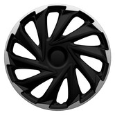 AutoStyle 4-Delige Wieldoppenset Misano 15-inch zilver/zwart