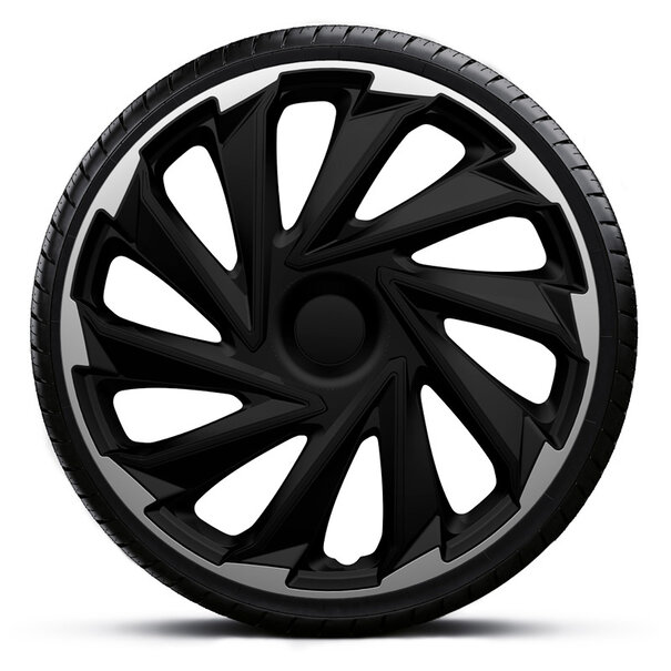 AutoStyle AutoStyle 4-Delige Wieldoppenset Misano 15-inch zilver/zwart