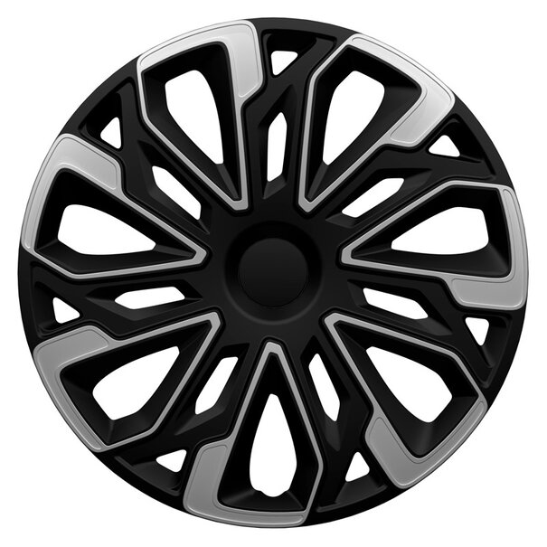 AutoStyle AutoStyle 4-Delige Wieldoppenset Estoril 16-inch zilver/zwart