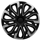 AutoStyle 4-Delige Wieldoppenset Estoril 13-inch zilver/zwart