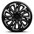 AutoStyle AutoStyle 4-Delige Wieldoppenset Estoril 13-inch zilver/zwart