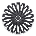 AutoStyle AutoStyle 4-Delige Wieldoppenset Quantum Pro 13-inch zilver/zwart + chroom ring