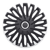 AutoStyle 4-Delige Wieldoppenset Quantum Pro 13-inch zilver/zwart + chroom ring