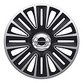 AutoStyle AutoStyle 4-Delige Wieldoppenset Quadro Pro 16-inch zilver/zwart + chroom ring
