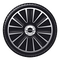 AutoStyle AutoStyle 4-Delige Wieldoppenset Quadro Pro 16-inch zilver/zwart + chroom ring