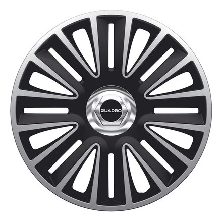Wieldoppenset Quadro Pro - 14-inch - Zilver/Zwart + chroom ring