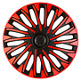4-Delige Wieldoppenset Soho 16-inch zwart/rood