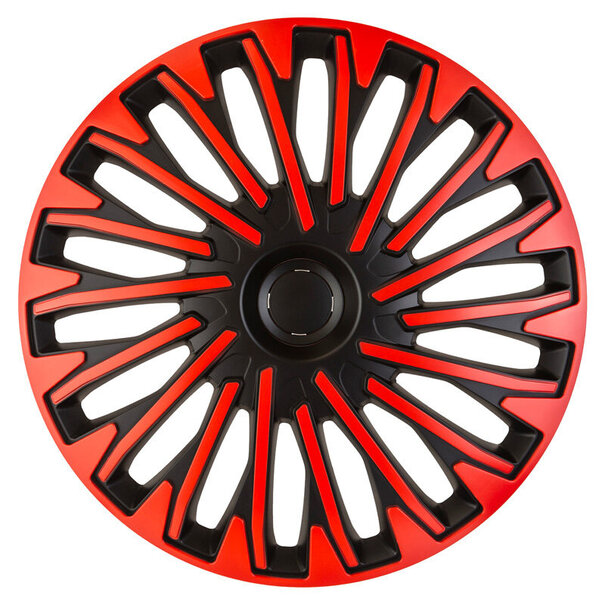 AutoStyle 4-Delige Wieldoppenset Soho 14-inch zwart/rood