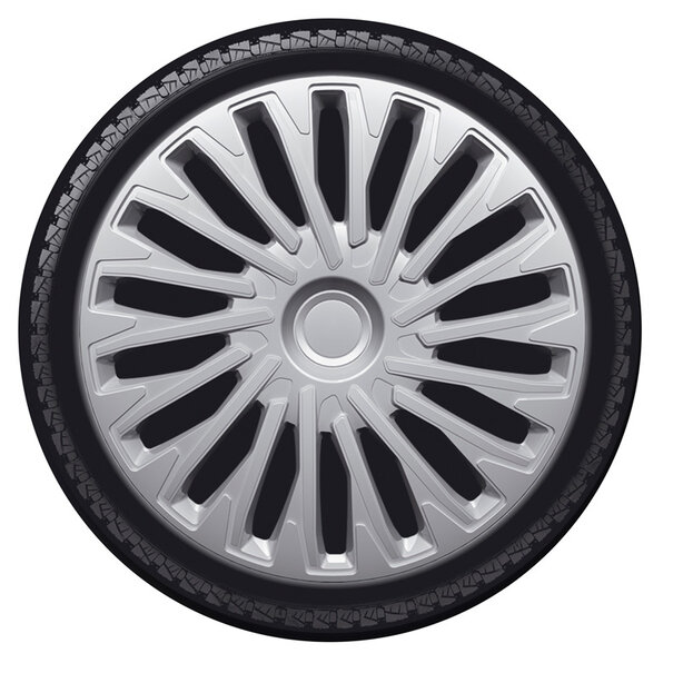 AutoStyle AutoStyle 4-Delige Wieldoppenset Soho 14-inch zilver