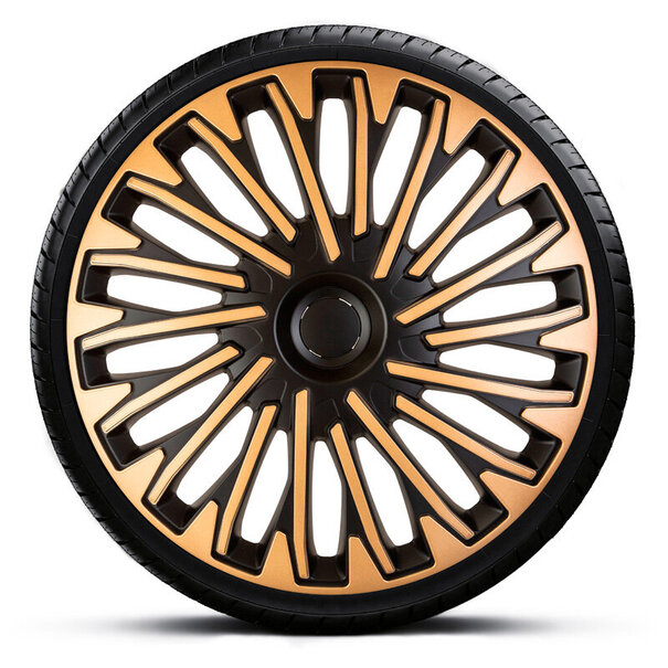 AutoStyle AutoStyle 4-Delige Wieldoppenset Soho 13-inch zwart/goud
