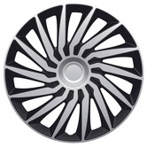 AutoStyle 4-Delige Wieldoppenset Kendo 16-inch zilver/zwart