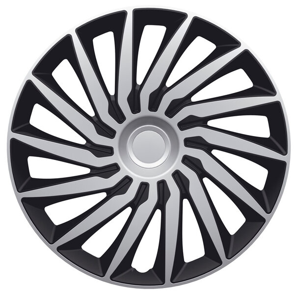 AutoStyle AutoStyle 4-Delige Wieldoppenset Kendo 16-inch zilver/zwart