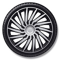 AutoStyle AutoStyle 4-Delige Wieldoppenset Kendo 16-inch zilver/zwart