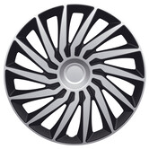 AutoStyle 4-Delige Wieldoppenset Kendo 15-inch zilver/zwart