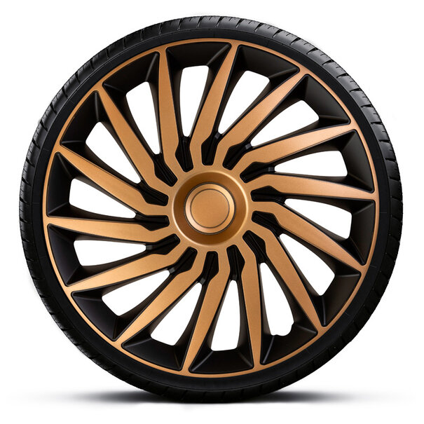 AutoStyle AutoStyle 4-Delige Wieldoppenset Kendo 13-inch zwart/goud