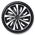 AutoStyle AutoStyle 4-Delige Wieldoppenset Grip 16-inch zilver/zwart