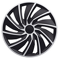 AutoStyle AutoStyle 4-Delige Wieldoppenset Turbo 16-inch zilver/zwart