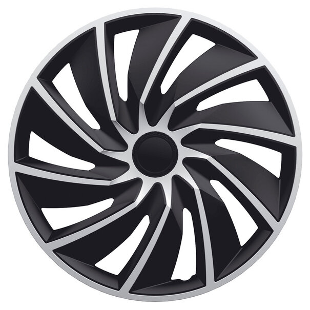 AutoStyle AutoStyle 4-Delige Wieldoppenset Turbo 16-inch zilver/zwart