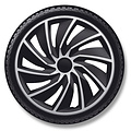 AutoStyle AutoStyle 4-Delige Wieldoppenset Turbo 16-inch zilver/zwart