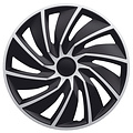 AutoStyle AutoStyle 4-Delige Wieldoppenset Turbo 15-inch zilver/zwart