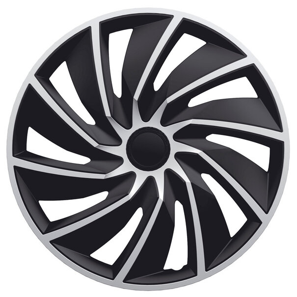 AutoStyle AutoStyle 4-Delige Wieldoppenset Turbo 15-inch zilver/zwart