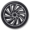 AutoStyle 4-Delige Wieldoppenset Turbo 15-inch zilver/zwart