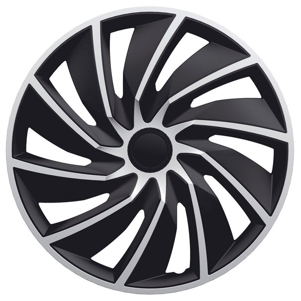 AutoStyle AutoStyle 4-Delige Wieldoppenset Turbo 14-inch zilver/zwart