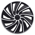 AutoStyle 4-Delige Wieldoppenset Turbo 13-inch zilver/zwart