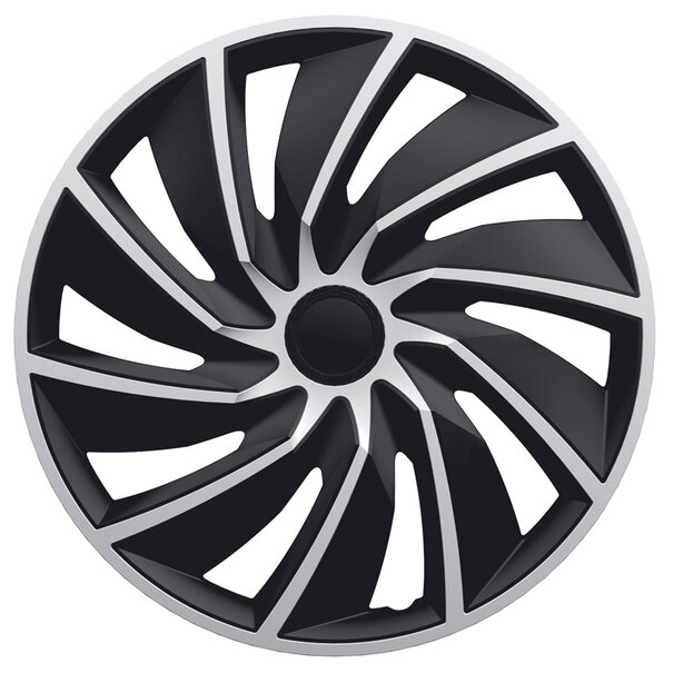 AutoStyle AutoStyle 4-Delige Wieldoppenset Turbo 13-inch zilver/zwart