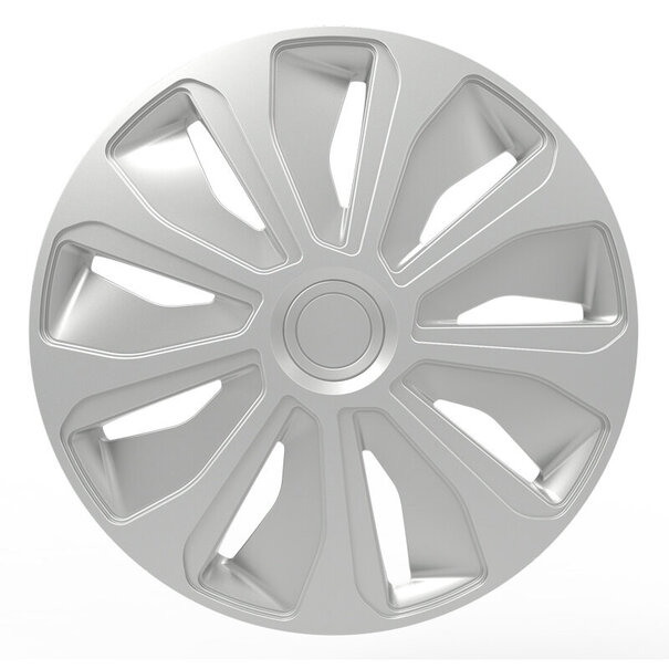 AutoStyle 4-Delige Wieldoppenset Platin 16-inch zilver