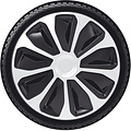 AutoStyle AutoStyle 4-Delige Wieldoppenset Platin 15-inch zilver/zwart