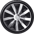 AutoStyle AutoStyle 4-Delige Wieldoppenset Penta 16-inch zilver/zwart