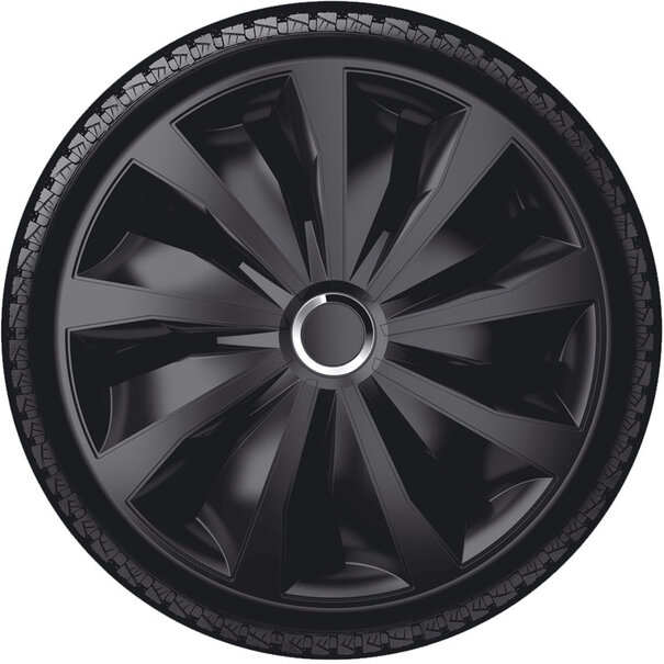 AutoStyle AutoStyle 4-Delige Wieldoppenset Grip Pro 16-inch zwart