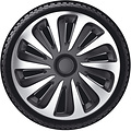 AutoStyle 4-Delige Wieldoppenset Caliber 16-inch zilver/zwart carbon-look