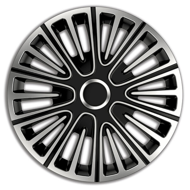 AutoStyle 4-Delige Wieldoppenset Motion 14-inch zilver/zwart
