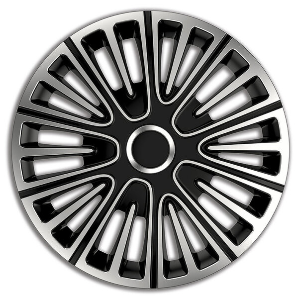 AutoStyle AutoStyle 4-Delige Wieldoppenset Motion 13-inch zilver/zwart