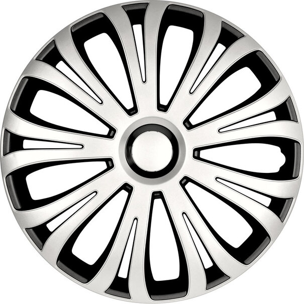 AutoStyle AutoStyle 4-Delige Wieldoppenset Avera 13-inch zilver/zwart