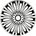 AutoStyle 4-Delige Wieldoppenset Volante 17-inch zilver/zwart