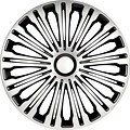 AutoStyle AutoStyle 4-Delige Wieldoppenset Volante 17-inch zilver/zwart