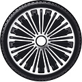 AutoStyle AutoStyle 4-Delige Wieldoppenset Volante 17-inch zilver/zwart