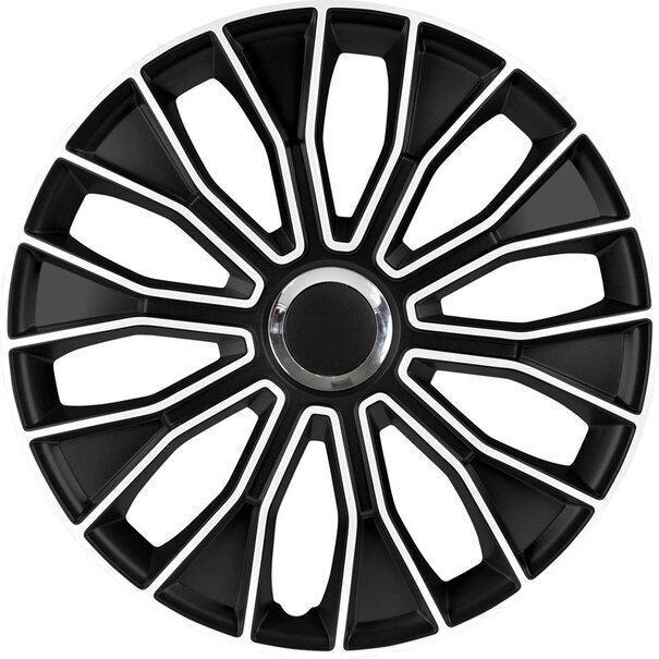 AutoStyle AutoStyle 4-Delige Wieldoppenset Voltec Pro 16-inch zwart/wit