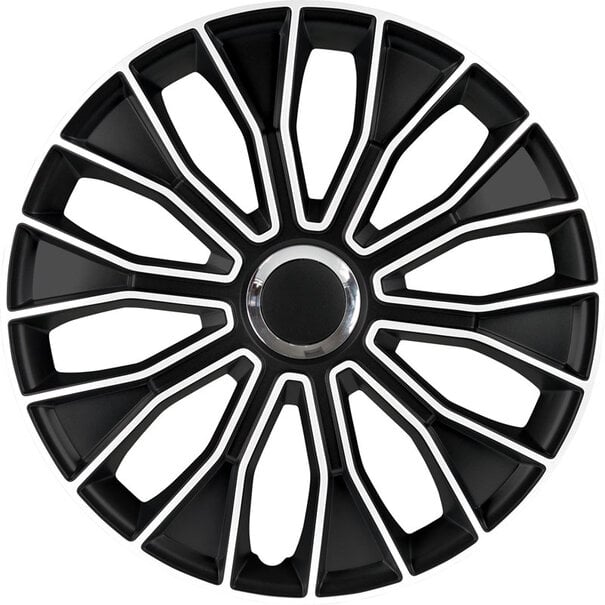 AutoStyle AutoStyle 4-Delige Wieldoppenset Voltec Pro 15-inch zwart/wit