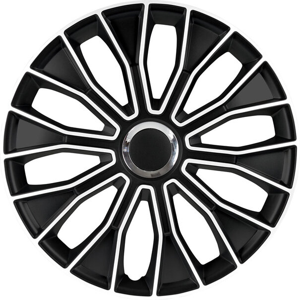 AutoStyle 4-Delige Wieldoppenset Voltec Pro 13-inch zwart/wit