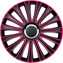 4-Delige Wieldoppenset LeMans 17-inch zwart/roze