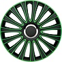 4-Delige Wieldoppenset LeMans 17-inch zwart/groen
