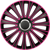 4-Delige Wieldoppenset LeMans 13-inch zwart/roze