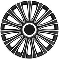AutoStyle 4-Delige Wieldoppenset LeMans 13-inch zwart/zilver