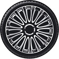AutoStyle 4-Delige Wieldoppenset LeMans 13-inch zwart/zilver